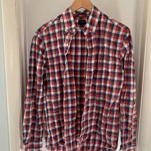 J Crew Checkered Button Down - Mens L